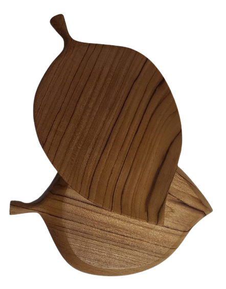 Serving plate teak wood