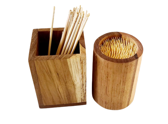 Teak wood toothpick place