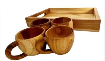Cup (1 piece) teak wood