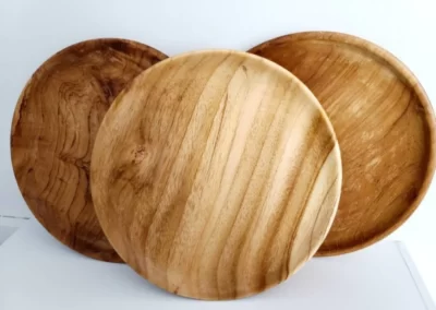 Dinner plate (1 piece) teak wood - Image 4