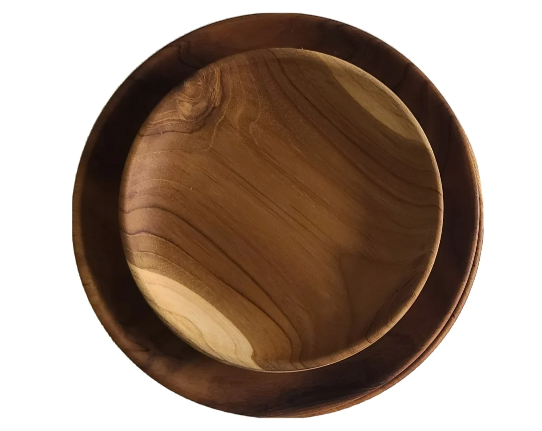 Teak wood plate