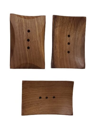 Handcrafted soap dish (1 piece) teak wood - Image 7